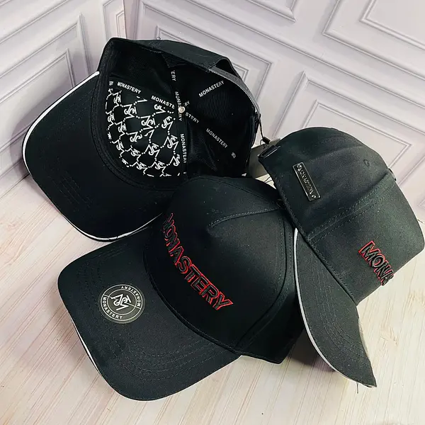 Monastery Red Script Contrast Cap